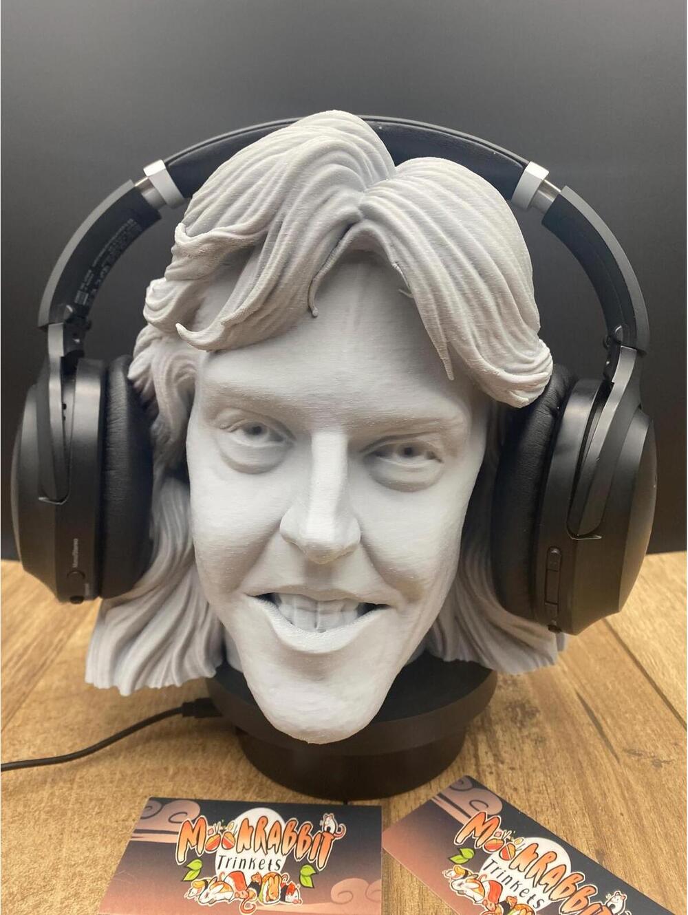 Lars Ulrich Headset Holder - Metallica Band Headphone Stand - Gaming Dad Gift